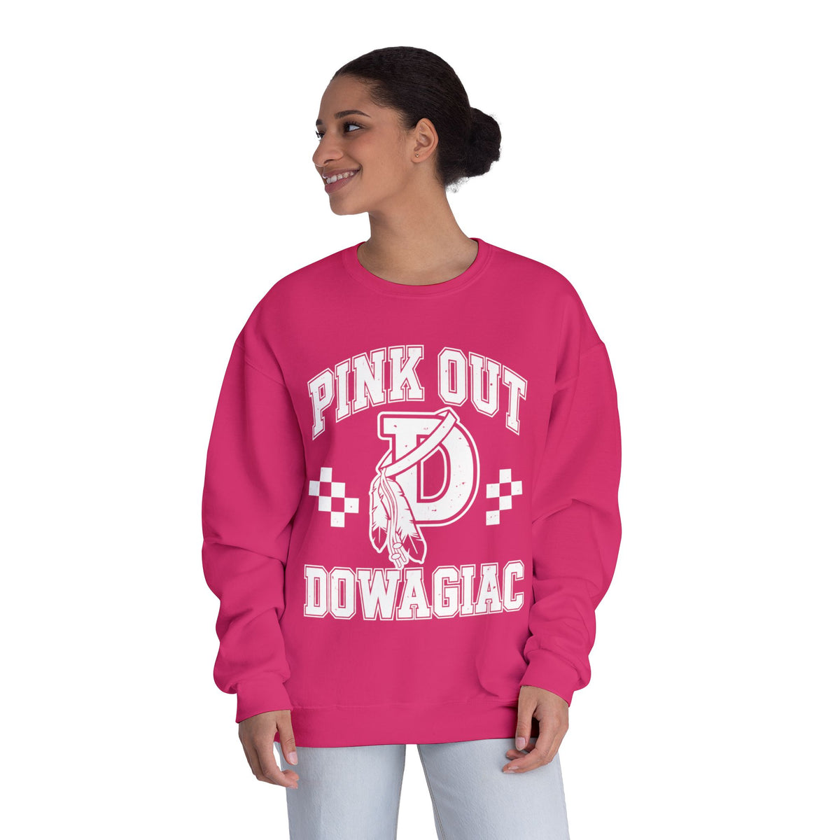 Adult Unisex NuBlend® Crewneck Sweatshirt PINK OUT