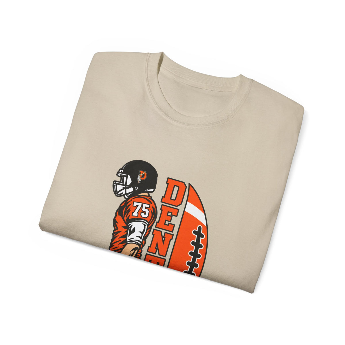 Denton Football Team Tee — Player & Football Graphic