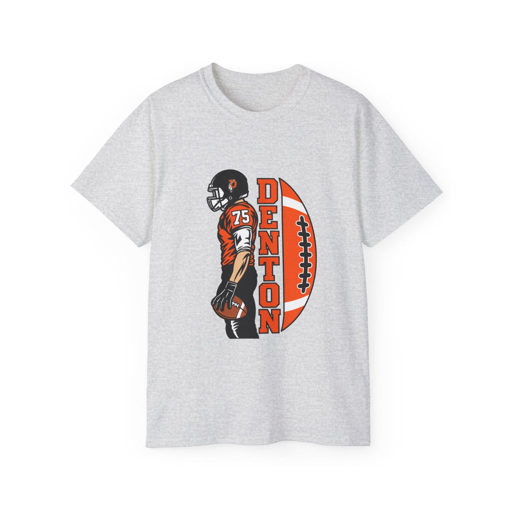 Denton Football Team Tee — Player & Football Graphic