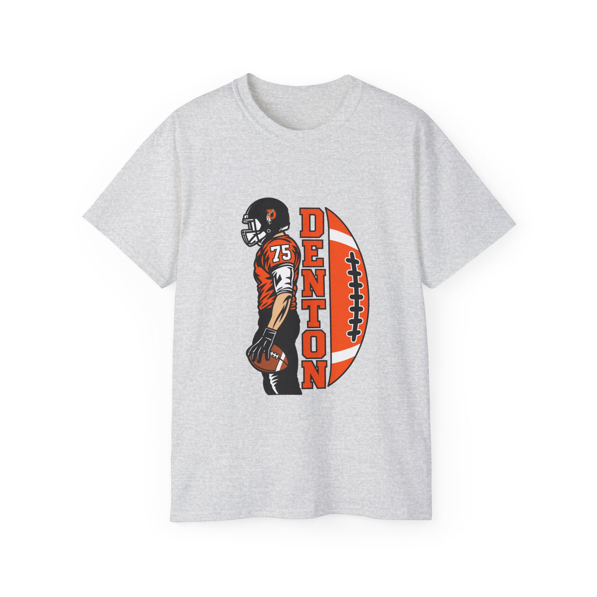 Denton Football Team Tee — Player & Football Graphic