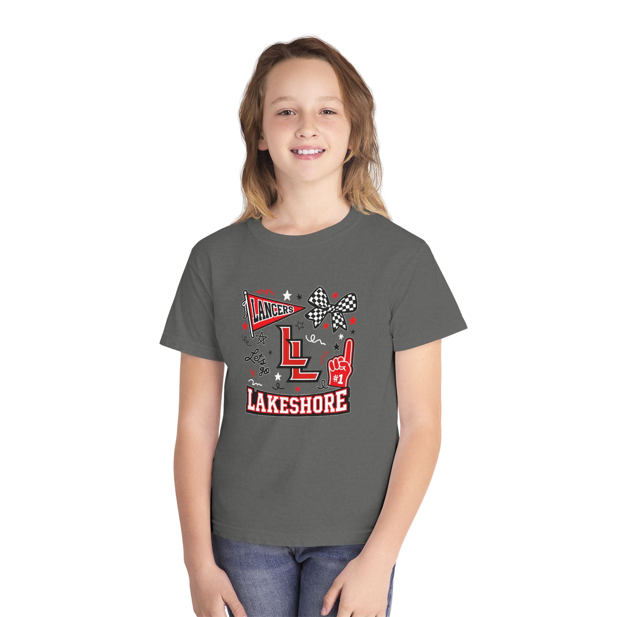 YOUTH Lakeshore Lancers School Spirit Midweight Tee