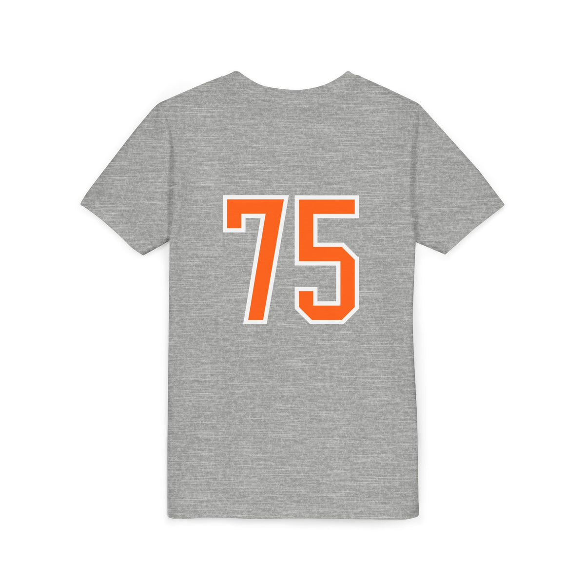 Senior Sister Youth Tee - Custom Player Number 75 Football Mom/Daughter Shirt