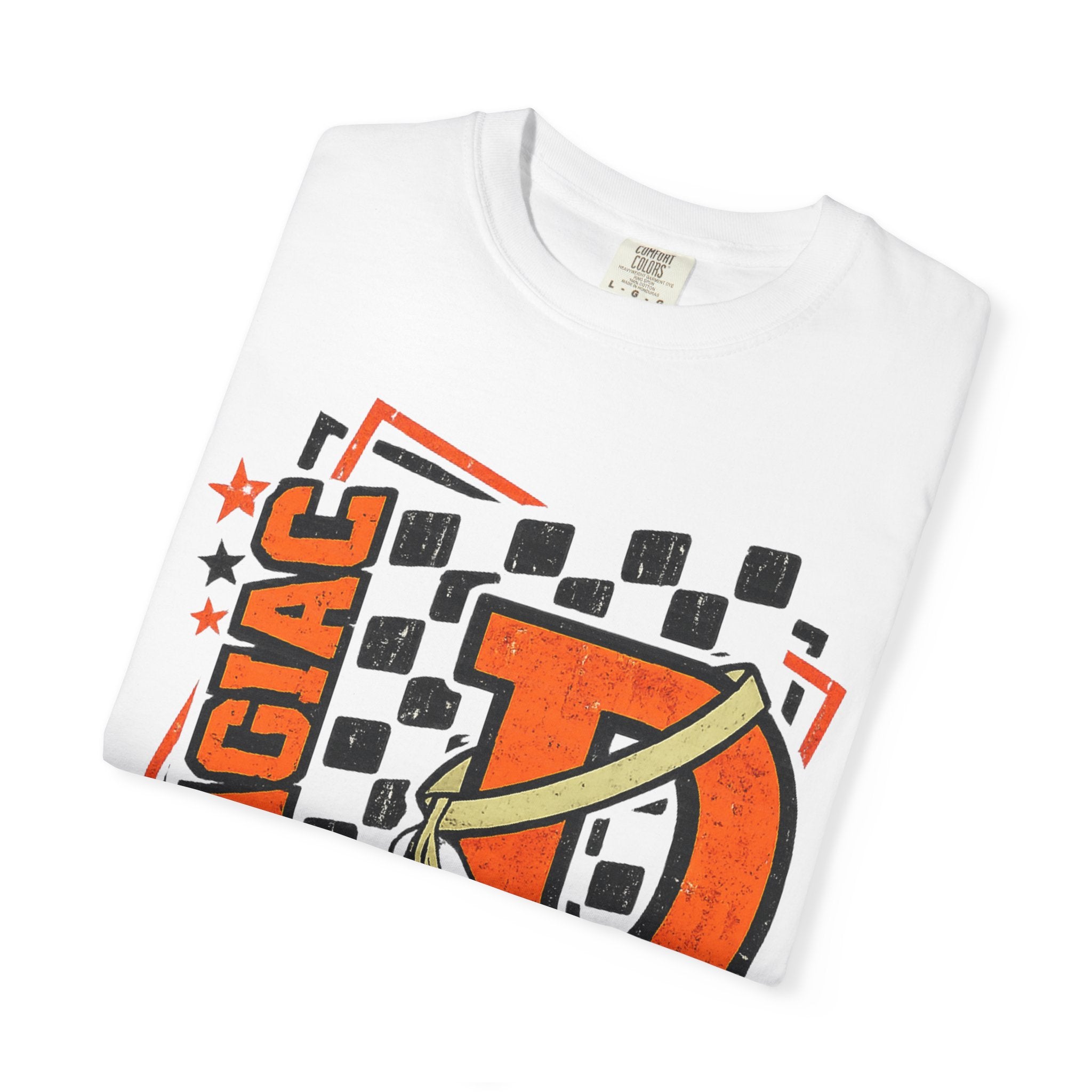 Dowagiac D T-Shirt — Vintage Checkered School Spirit Tee