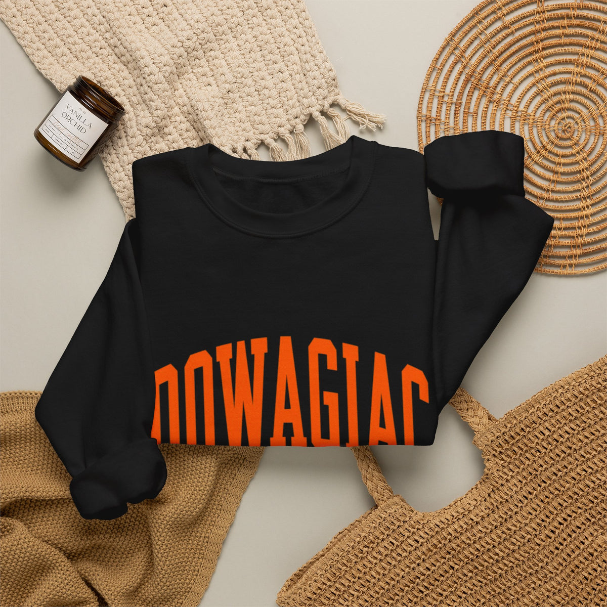 Adult Unisex DOWAGIAC with D logo sleeve Crewneck