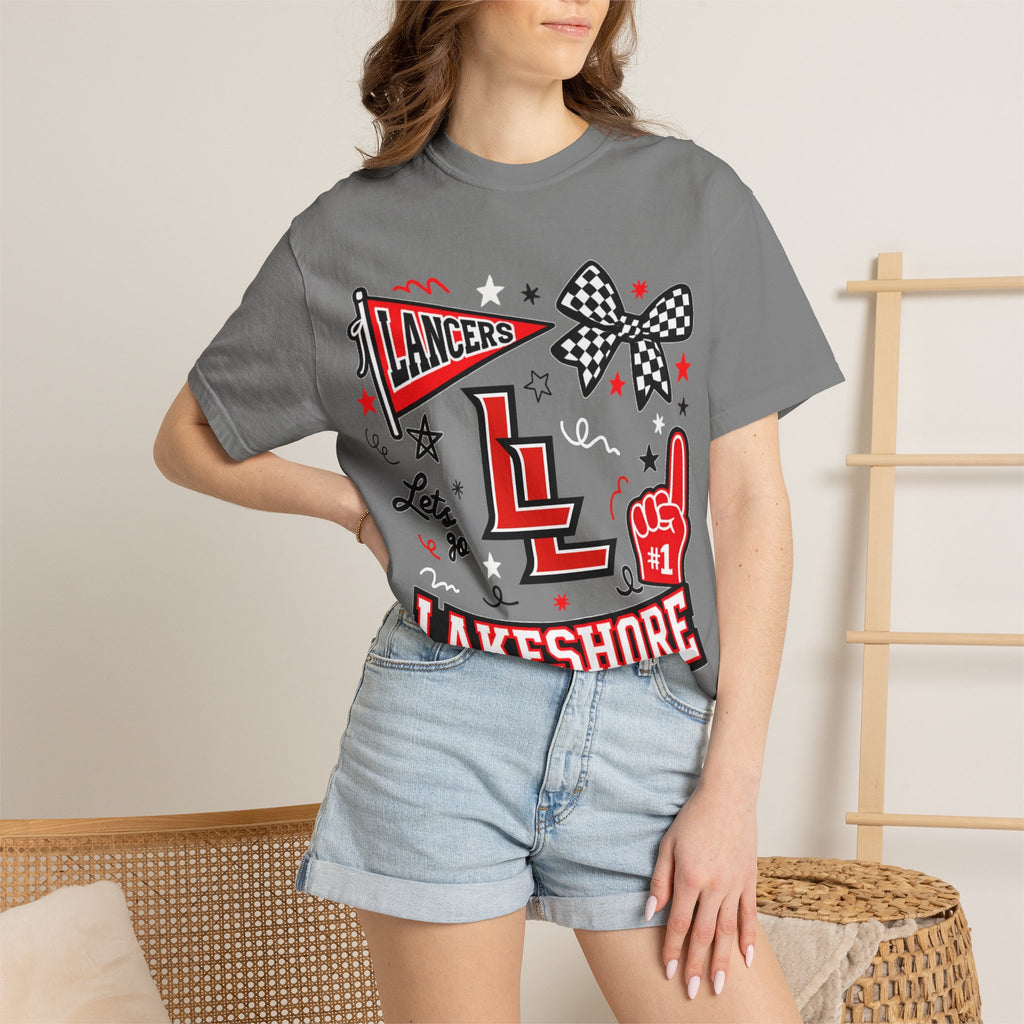 Lakeshore Lancers School Spirit Unisex Garment-Dyed T-shirt